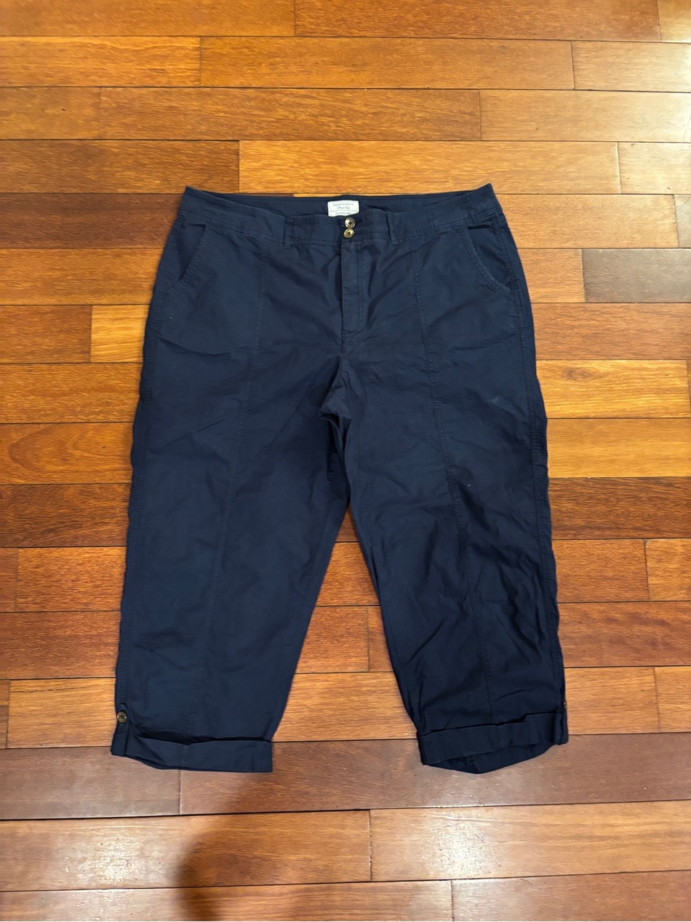 Charter Club Navy Lightweight Crop Pants
